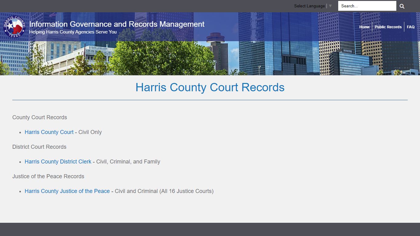 Harris County Court Records